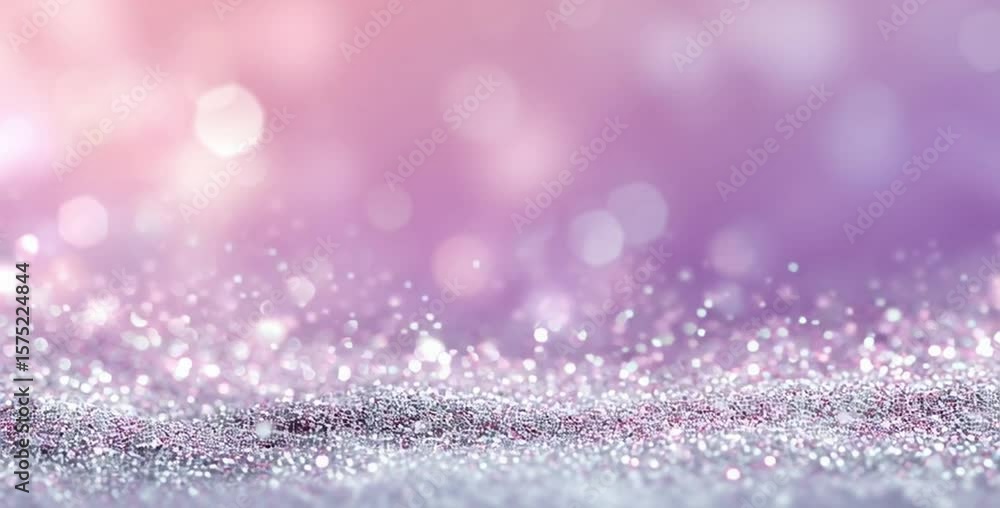 Poster glistening bokeh background with soft light and sparkles of shimmering glitter, creating an enchanti