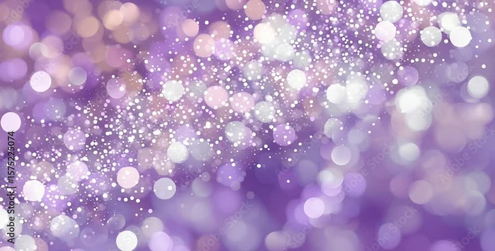 Poster a background of glittering bokeh lights in various shades of purple and white a backdrop for romanti