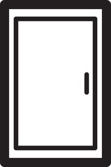 Minimalist door outline symbol


