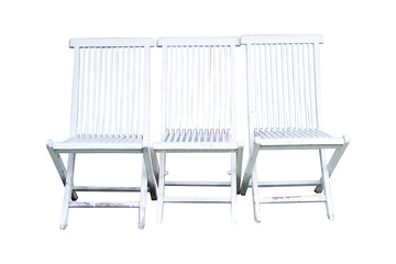 Home chair furniture comfortable wooden white isolated on cutout PNG or transparent background. able to sit and lie. It is furniture for home decoration of hotels and resorts.