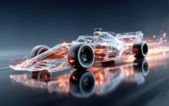 Transparent racing car