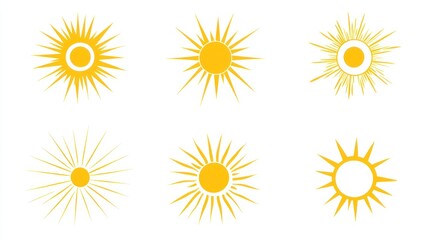 Six stylized sun icons (1)
