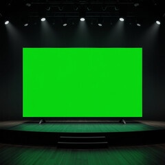 Ai Generate empty stage with spotlights for exhibit