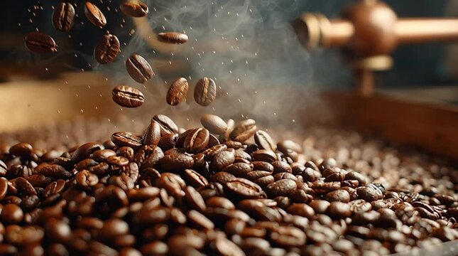 Cinematic Coffee Beans Art of the Roast
