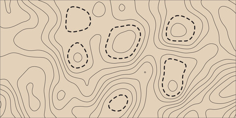 Vintage contour mapping. Natural printing illustrations of maps. Abstract red  yellow background with wave motif. Landscape geodesy topographic map background. Grey topographic lines. Texture of lines
