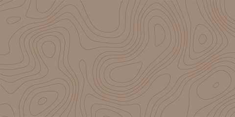 Topographic map patterns, Golden topography line map. Outdoor vector background, editable stroke