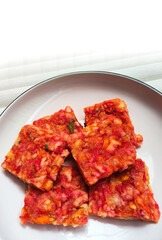 Crispy Colorful Cireng Crackers Displayed Neatly