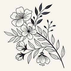 Monochrome floral arrangement