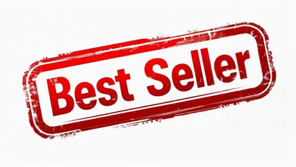 Grunge-style red “Best Seller” stamp on ideal for promotions, marketing, or product highlights.