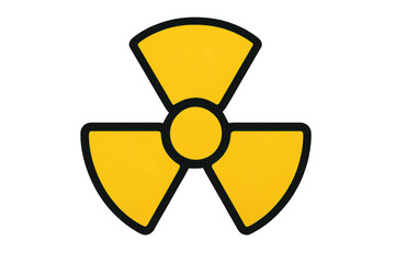 Fototapeta premium Radioactive symbol representing nuclear power, atomic energy, and radiation warning on a transparent background