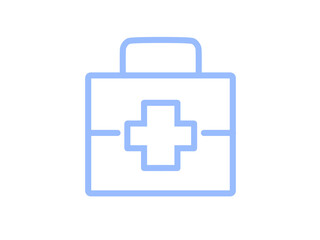 シンプル救急箱アイコン（ブルー）