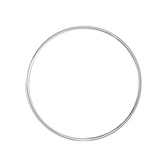 Highlight hand draw black circle isolated on white background. Hand drawn circle line sketch. eps 10