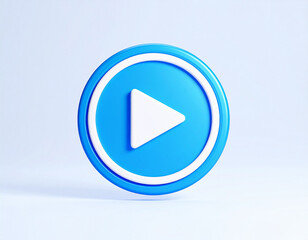 A vibrant 3d rendered play button icon showcasing media control interface concepts and engaging visual elements.