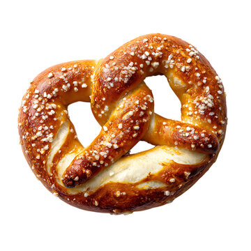 soft pretzel on transparent background