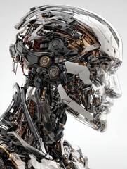 Fototapeta premium Cybernetic head profile (1)