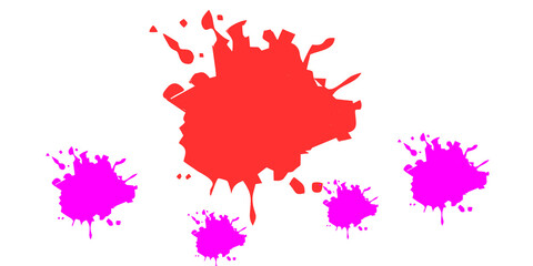red paint splashes
