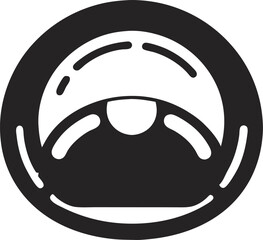 Airbag deployment impact cushion outline icon vector
