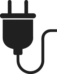 Electric car with plug icon, EV car, Green hybrid vehicles charging point, simple flat style, pictogram logo sign symbol vector illustration, isolated on white for mobile app