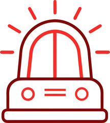 Police Flasher siren car top light icon vector. Warning light icon illustration.