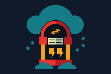 Naklejka premium retro-vector-art-of-a-haunted-jukebox-playing-eeri (1).eps