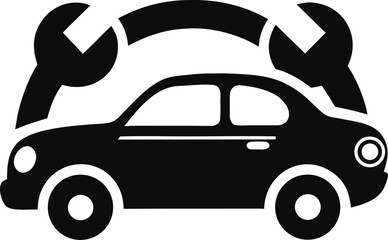 Car service vector icon. Car maintenance icon. Car repair illustrations