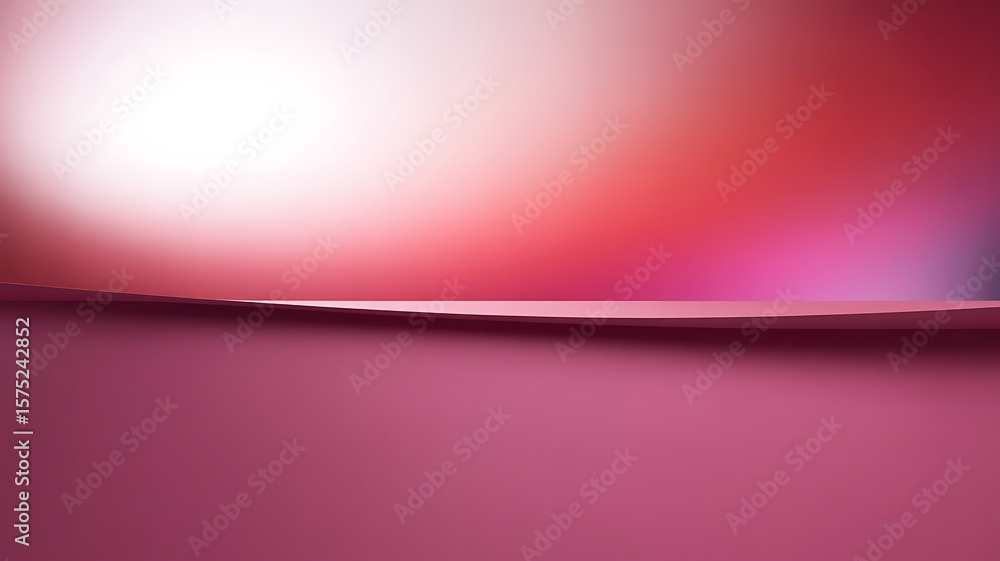 Aufkleber gradient background with curved surface abstract pink
