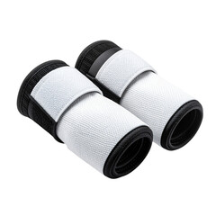 Buy white and black wrist wraps for weightlifting and crossfit training on transparent background