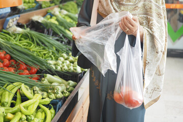 Shopping for fresh vegetables at a local market