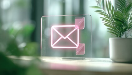 Modern email and phone contact icon