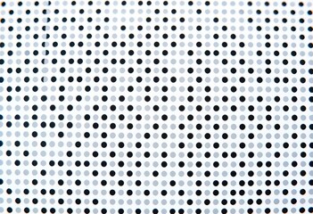 Close-up of a halftone dot pattern texture, showing varying densities of black dots on white background,  process,  graphic