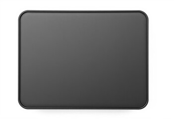 A matte black plastic rectangular box, isolated on white, matte finish, design