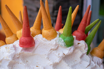 Traditional Ecuadorian Dessert: Espumilla at the Market