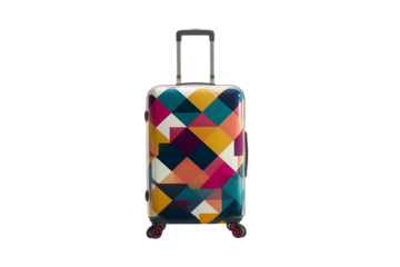 Modern geometric pattern suitcase, travel, vacation