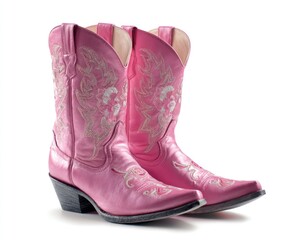 Pair of pink cowboy boots (2)