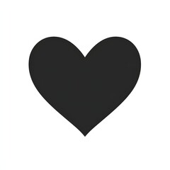 Simple black heart shape.