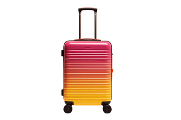 Modern ombre suitcase isolated on black background. Travel, vacation concept.