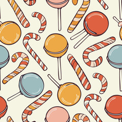 Candy Pattern Background hand draw vector