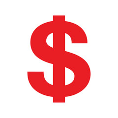 Obraz premium red dollar sign