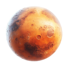 3D Mars graphics on a blank background, PNG format