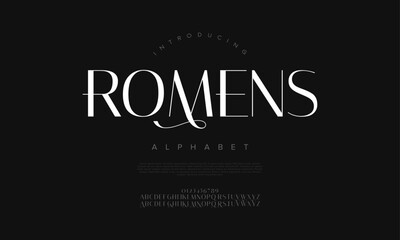 Elegant and chic serif font with flowing strokes, great for fashion and editorial use