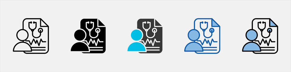 Diagnosis Icon Pack Multistyle Illustration © sofiah22