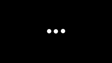 Typing loading dots black background with alpha channel. Loading is indicated by a dot. Load dot icons. A set of loading icon animation - Powered by Adobe