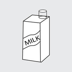 Vector illustration of a milk carton made of cardboard and several other layers such as aluminum foil and plastic layers to protect the milk from damage due to light, air, and bacteria.