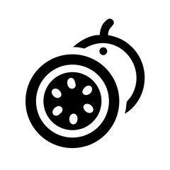 vector illustration of a black and white sewing button