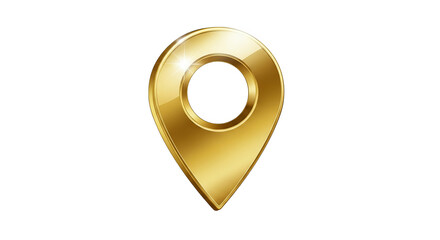 Gold Location Pin Icon Gps Marker