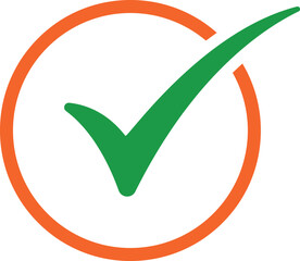 Green Check Mark Icon – Vector Symbol for Confirmation, Approval, Success