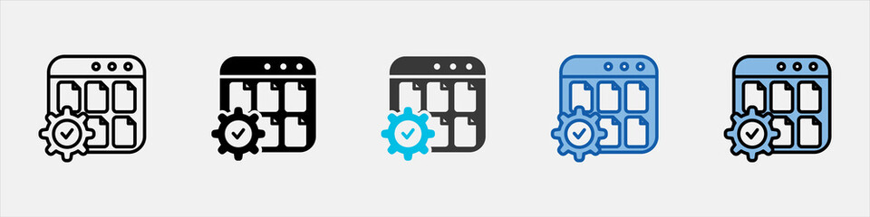File Management Icon Pack Multistyle Illustration