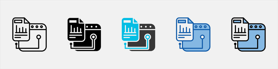 Fototapeta premium Data Entry Icon Pack Multistyle Illustration