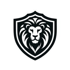 Obraz premium Lion Shield logo icon design illustration