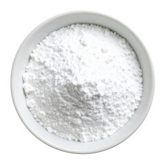 Bowl of baking powder Isolated on Transparent or White Background